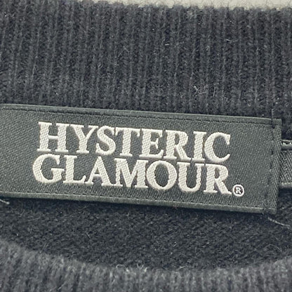 HYSTERIC GLAMOUR ヒステリックグラマー 02183NS15 ブラック HYS LOGO編込 プルオーバー トップス