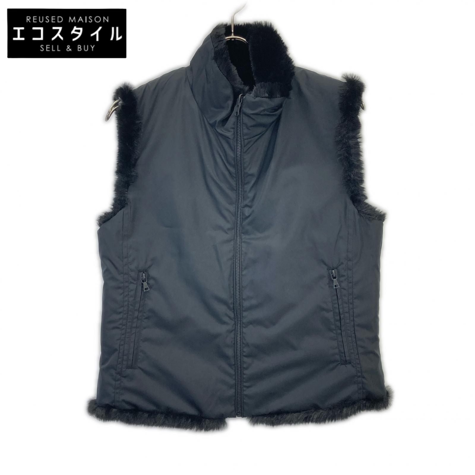 HYSTERIC GLAMOUR Hysteric Glamour 01243AV02 Black HYSTERIC INC Reversible Faux Fur Vest