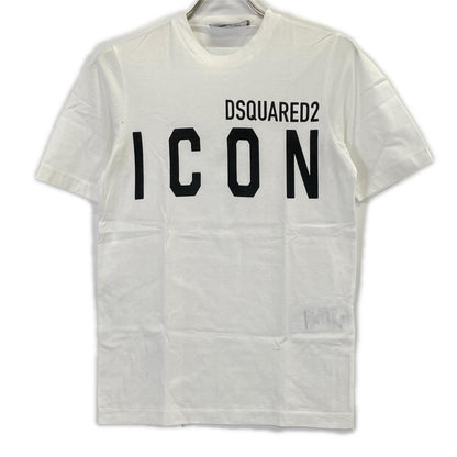 DSQUARED2 ディースクエアード S80GC0001 20年 Renny Fit ICON アイコン×ロゴプリント 半袖 Tシャツ トップス