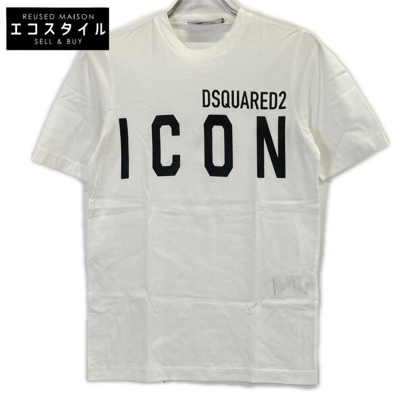 DSQUARED2 ディースクエアード S80GC0001 20年 Renny Fit ICON アイコン×ロゴプリント 半袖 Tシャツ トップス