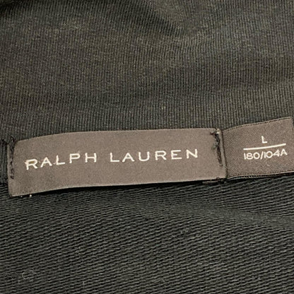 Ralph Lauren Black Label ラルフローレンブラックレーベル ブラック ラムレザー パッチ ハーフZIP トレーナー トップス