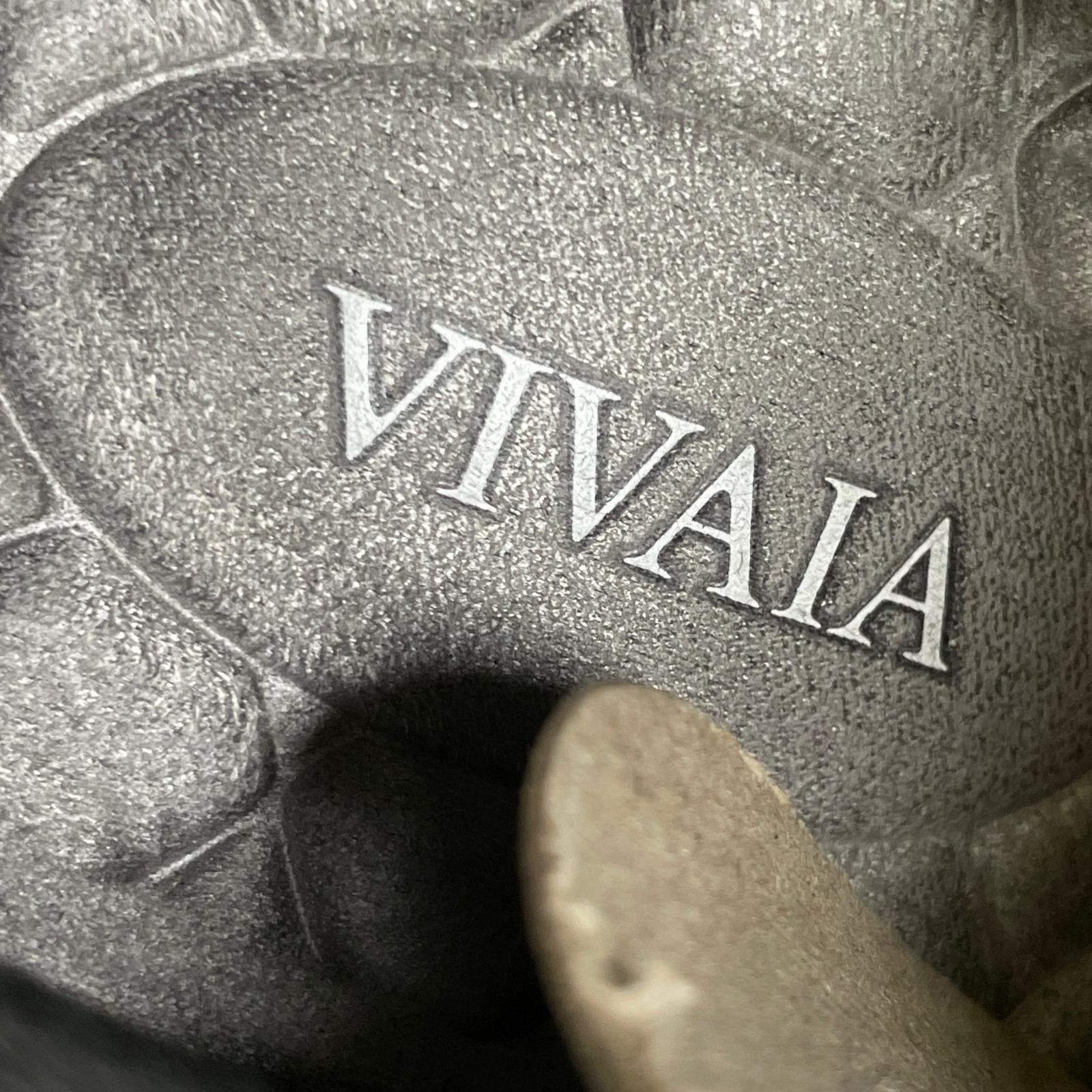 VIVAIA ビバイア ブラック 撥水加工 アンクル ヒールブーツ シューズ