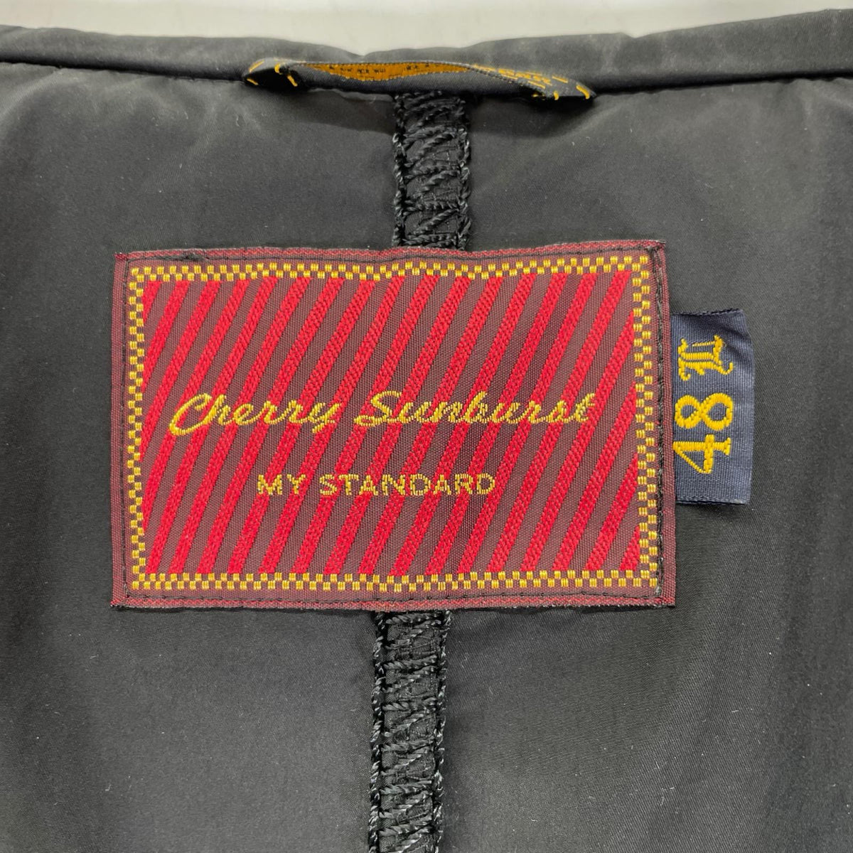 Cherry Sunburst チェリーサンバースト ブラック レザー×ナイロン切り替え ブルゾン ジャケット