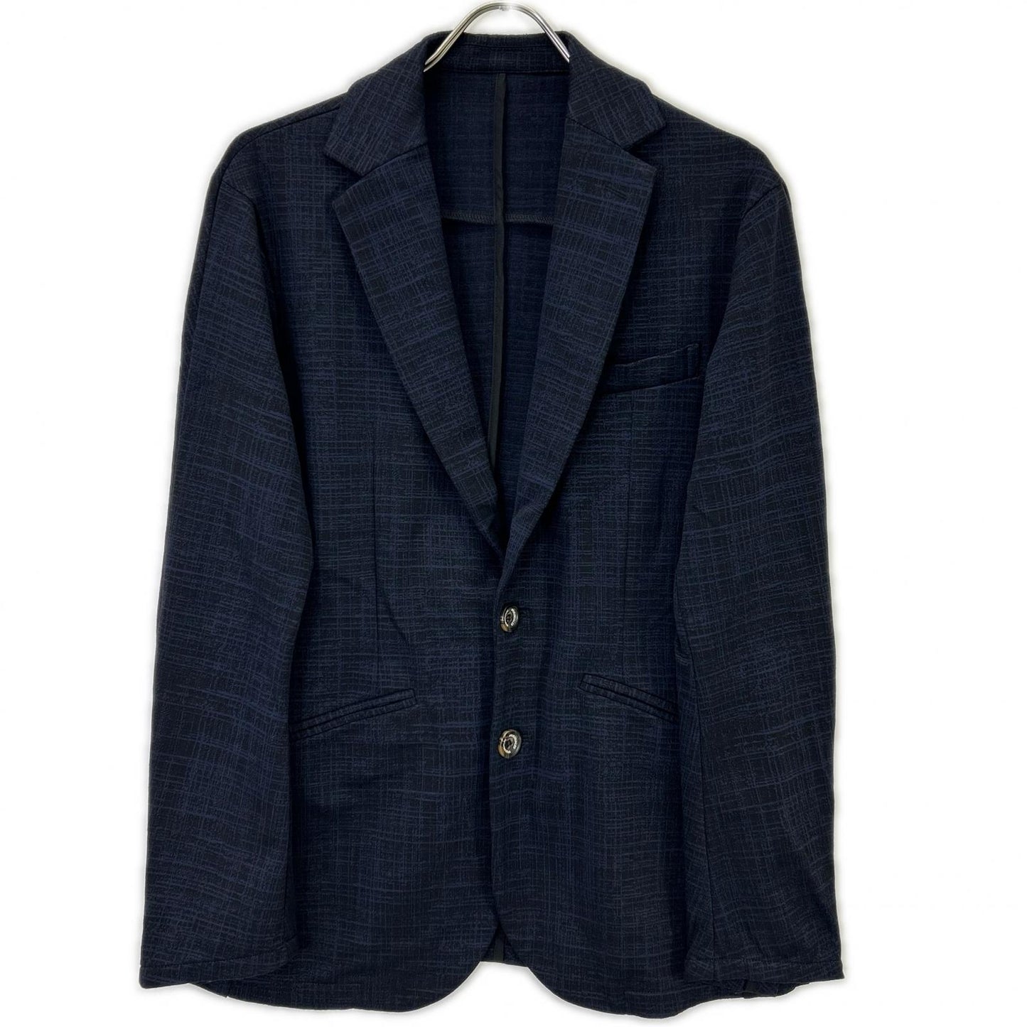 1piu1uguale3 Navy Nylon Stretch Tailored Jacket