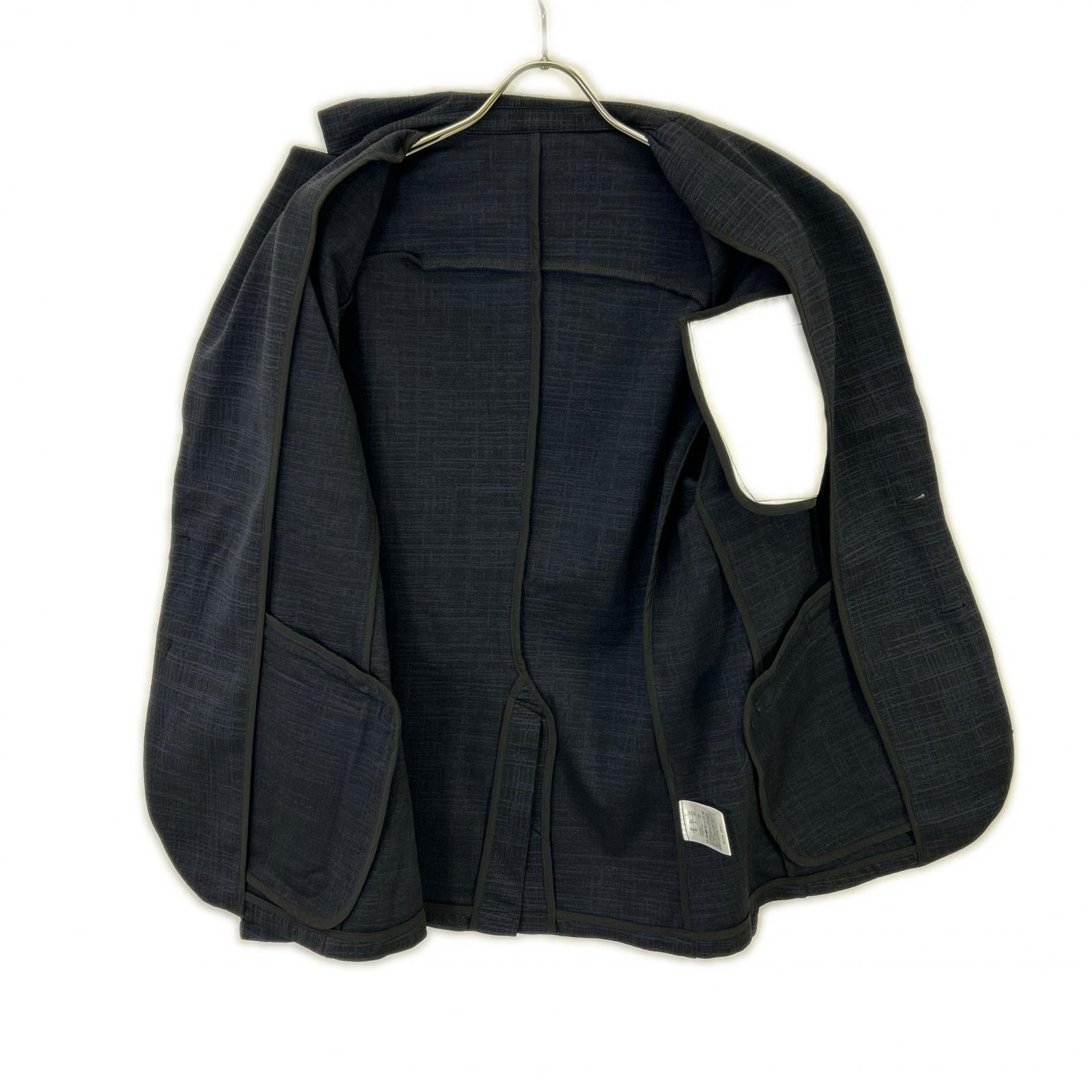 1piu1uguale3 Navy Nylon Stretch Tailored Jacket