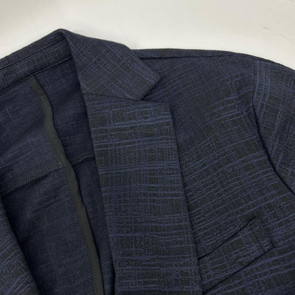 1piu1uguale3 Navy Nylon Stretch Tailored Jacket