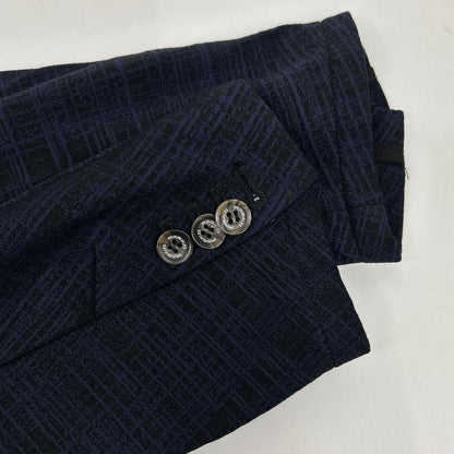 1piu1uguale3 Navy Nylon Stretch Tailored Jacket