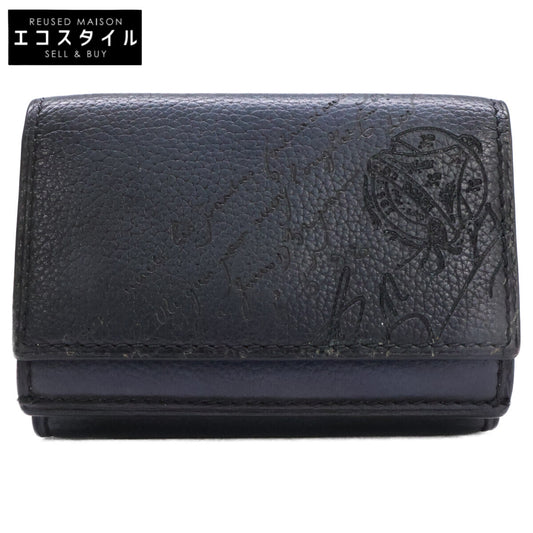 berluti 伯尔鲁帝 Acajou Scritto 皮革 紧凑型钱包 三折钱包（带零钱包）