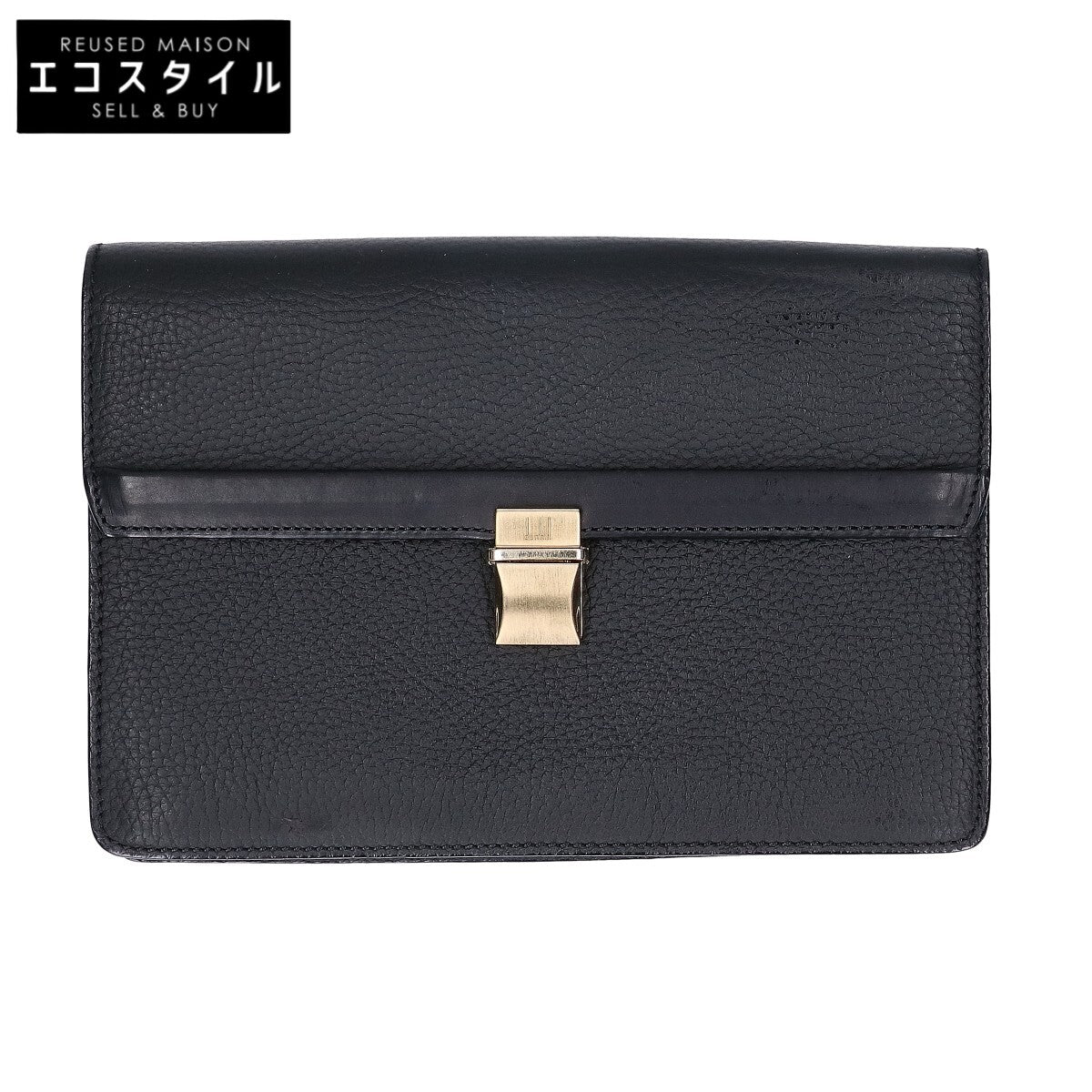 dunhill/ALFREDDUNHILL ダンヒル レザー フラップ セカンドバッグ セカンドバッグ クラッチバッグ