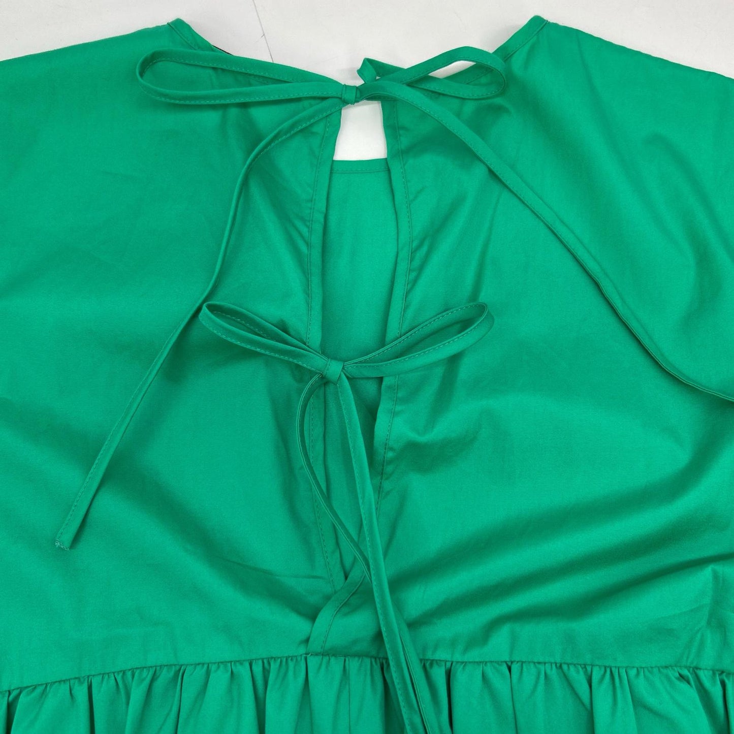 TOMORROWLAND TOMORROWLAND [Collection] 24S Green Doppio Typewriter Back Ribbon Dress