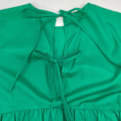 TOMORROWLAND TOMORROWLAND [Collection] 24S Green Doppio Typewriter Back Ribbon Dress