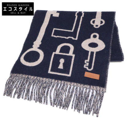 HERMES エルメス 【美品】24AW H259142S カザック キー コレクション カシミヤ マフラー