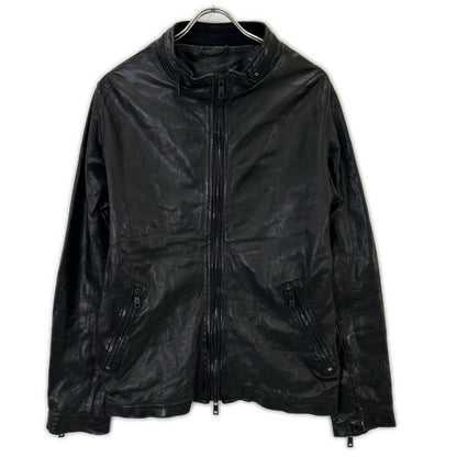 GIORGIOBRATO ジョルジオブラット GU18S8681B ﾌﾞﾗｯｸ ｼｰﾌﾟｽｷﾝ ﾗﾑﾚｻﾞｰ ﾌﾞﾙｿﾞﾝｼﾞｬｹｯﾄ ジャケット 48
