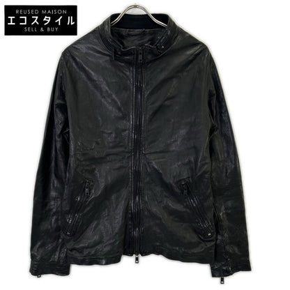 GIORGIOBRATO ジョルジオブラット GU18S8681B ﾌﾞﾗｯｸ ｼｰﾌﾟｽｷﾝ ﾗﾑﾚｻﾞｰ ﾌﾞﾙｿﾞﾝｼﾞｬｹｯﾄ ジャケット 48
