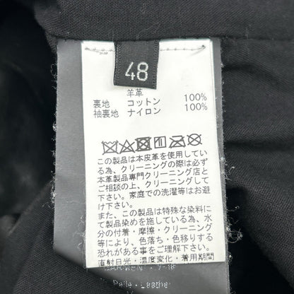 GIORGIOBRATO ジョルジオブラット GU18S8681B ﾌﾞﾗｯｸ ｼｰﾌﾟｽｷﾝ ﾗﾑﾚｻﾞｰ ﾌﾞﾙｿﾞﾝｼﾞｬｹｯﾄ ジャケット 48