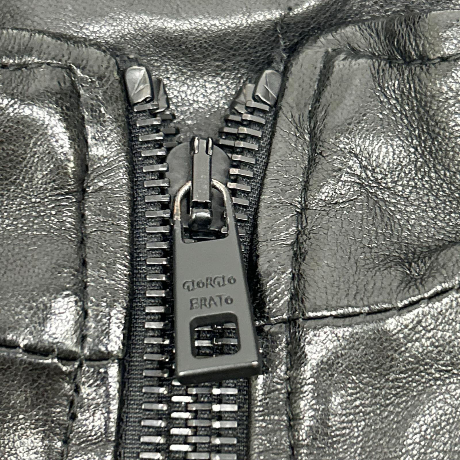 GIORGIOBRATO ジョルジオブラット GU18S8681B ﾌﾞﾗｯｸ ｼｰﾌﾟｽｷﾝ ﾗﾑﾚｻﾞｰ ﾌﾞﾙｿﾞﾝｼﾞｬｹｯﾄ ジャケット 48