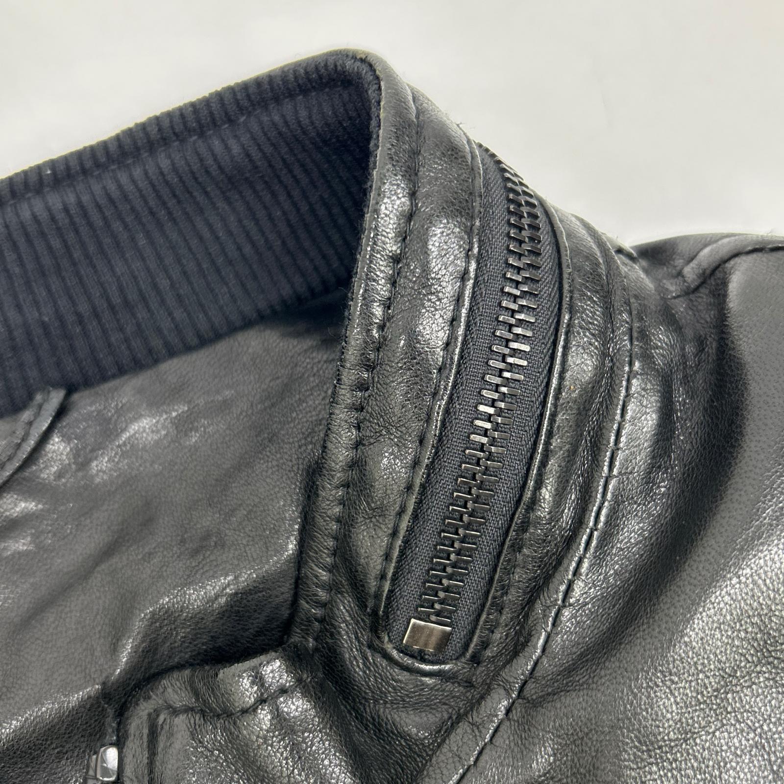GIORGIOBRATO ジョルジオブラット GU18S8681B ﾌﾞﾗｯｸ ｼｰﾌﾟｽｷﾝ ﾗﾑﾚｻﾞｰ ﾌﾞﾙｿﾞﾝｼﾞｬｹｯﾄ ジャケット 48