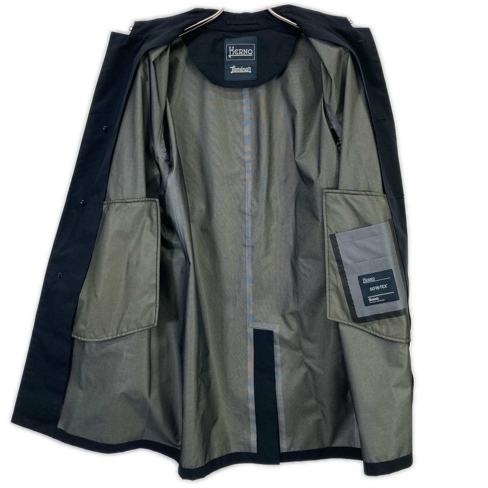HERNO Herno IM021UL 11107 Navy GORE-TEX Laminar Stand Collar Coat