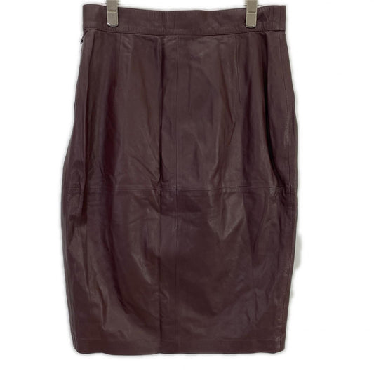 Burgundy Leather Skirt Skirt Women