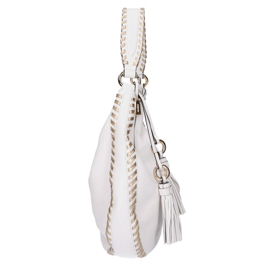 MICHAEL KORS Lauryn Leather Fringe Charm 2WAY Shoulder Tote Bag [Excellent Condition] 30S7GL0L2M
