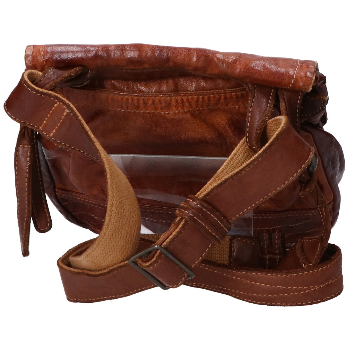 genten GENTEN Leather Flap Shoulder Bag