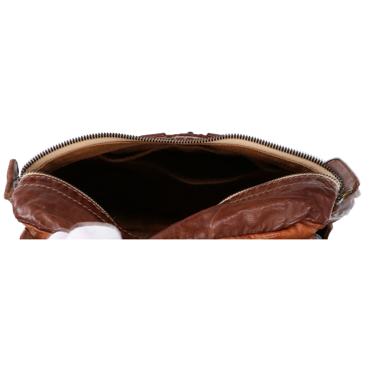 genten GENTEN Leather Flap Shoulder Bag
