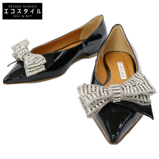 PIPPICHIC 【Like New】PP24S-ANNA Ribbon Bijou Pointed Flat Shoes