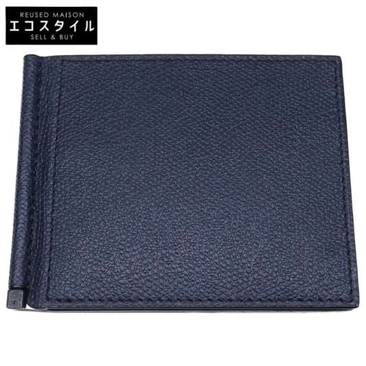 Valextra ヴァレクストラ 【新品同様】SGSR0080028LRDWG99 BB カーフレザー マネークリップ 二つ折り財布 二つ折り財布（小銭入れなし）