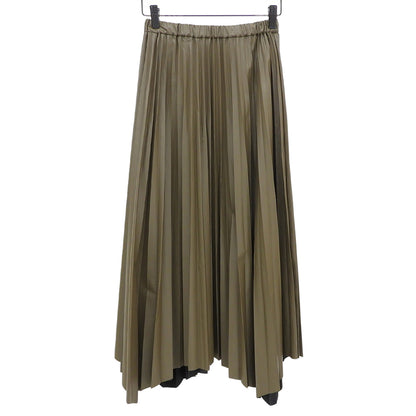 Excellent Condition SYNTHETIC LEATHER Pleated Skirt Skirt Women's Brown 36 24AW Skirt 36 Women's