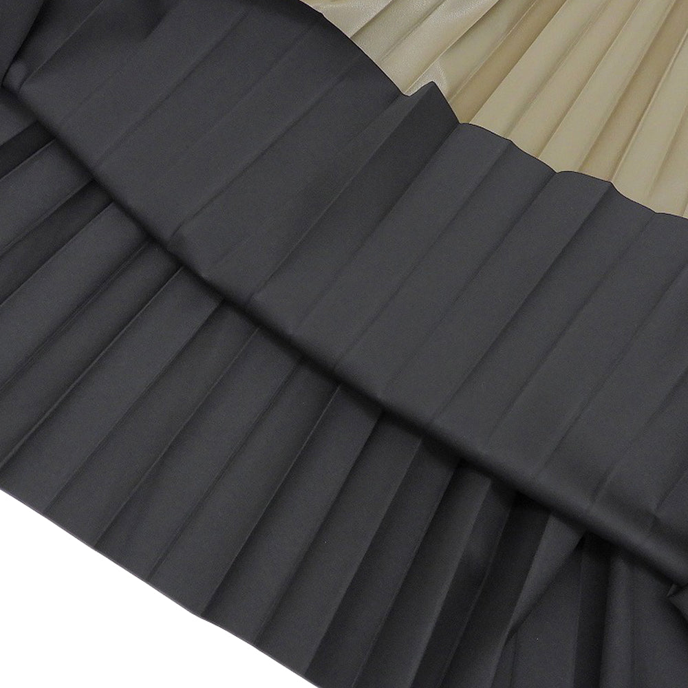 Excellent Condition SYNTHETIC LEATHER Pleated Skirt Skirt Women's Brown 36 24AW Skirt 36 Women's