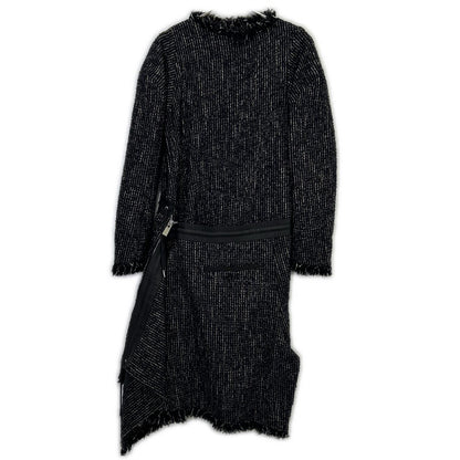 sacai サカイ 23-06843 ブラック 2WAY ツイードワンピース ワンピース
