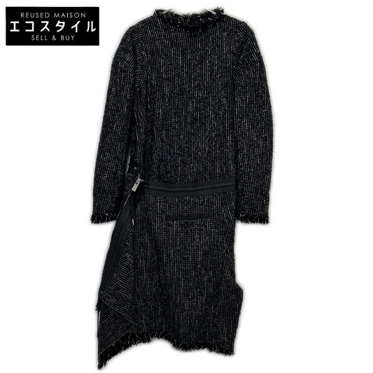 sacai サカイ 23-06843 ブラック 2WAY ツイードワンピース ワンピース
