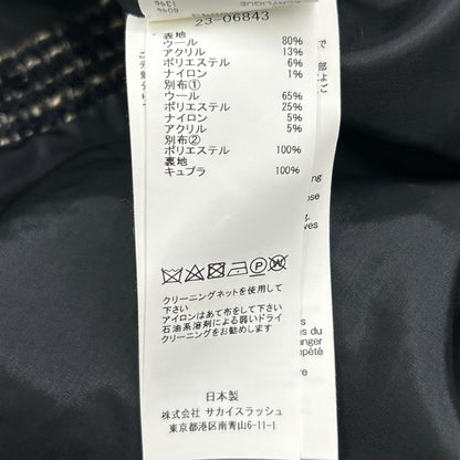 sacai サカイ 23-06843 ブラック 2WAY ツイードワンピース ワンピース