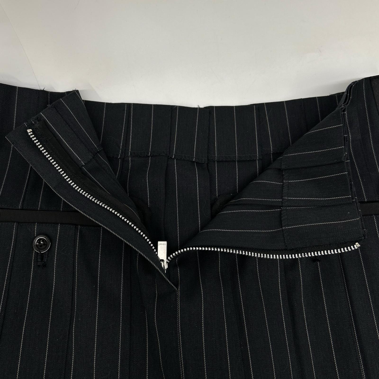 sacai サカイ 23-06535 ブラック プリーツ ストライプスカート スカート