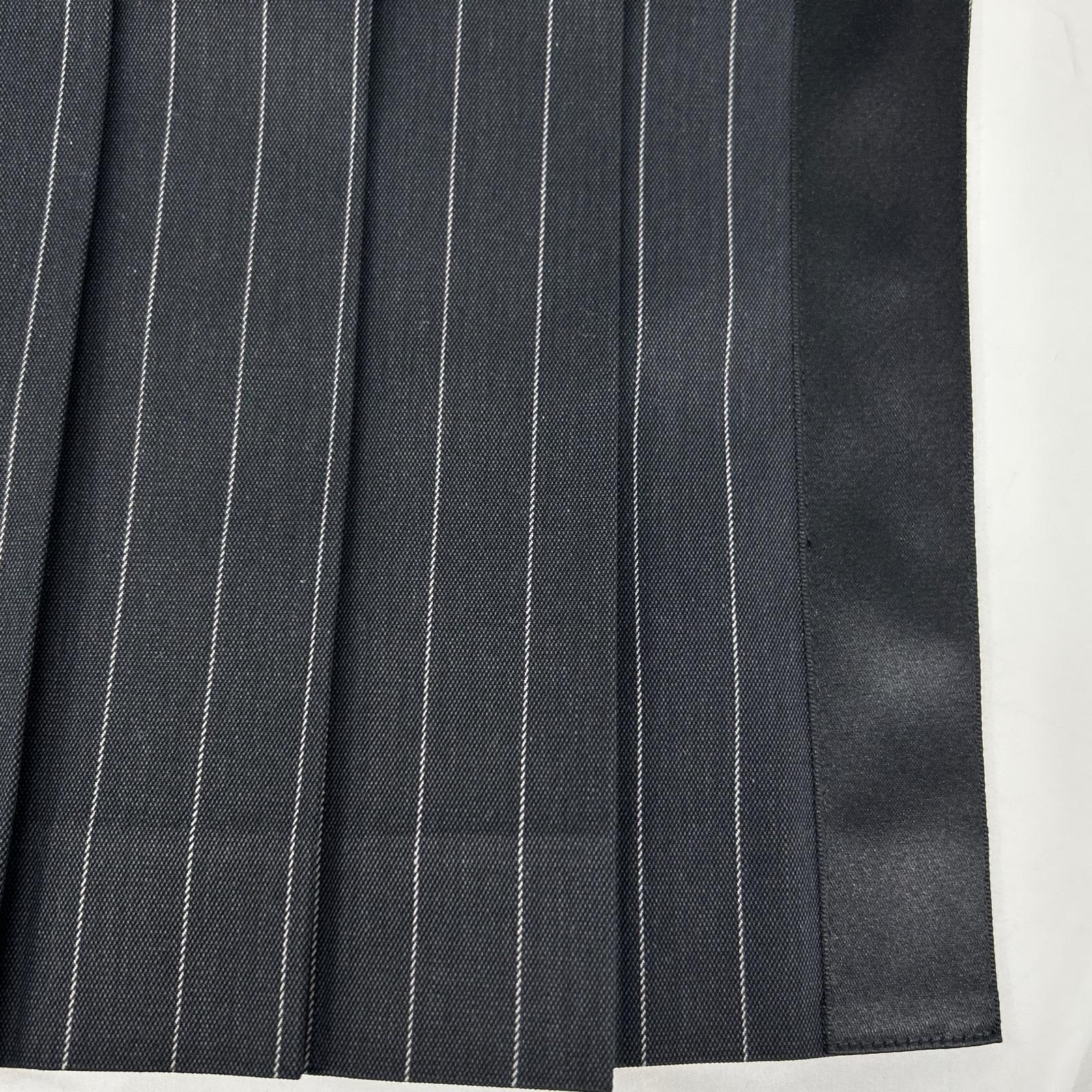 sacai サカイ 23-06535 ブラック プリーツ ストライプスカート スカート