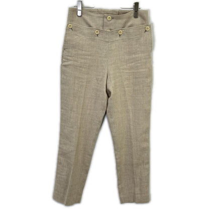 HYKE ハイク 231-13242 06 リネンマリンクロップドパンツ ボトムス