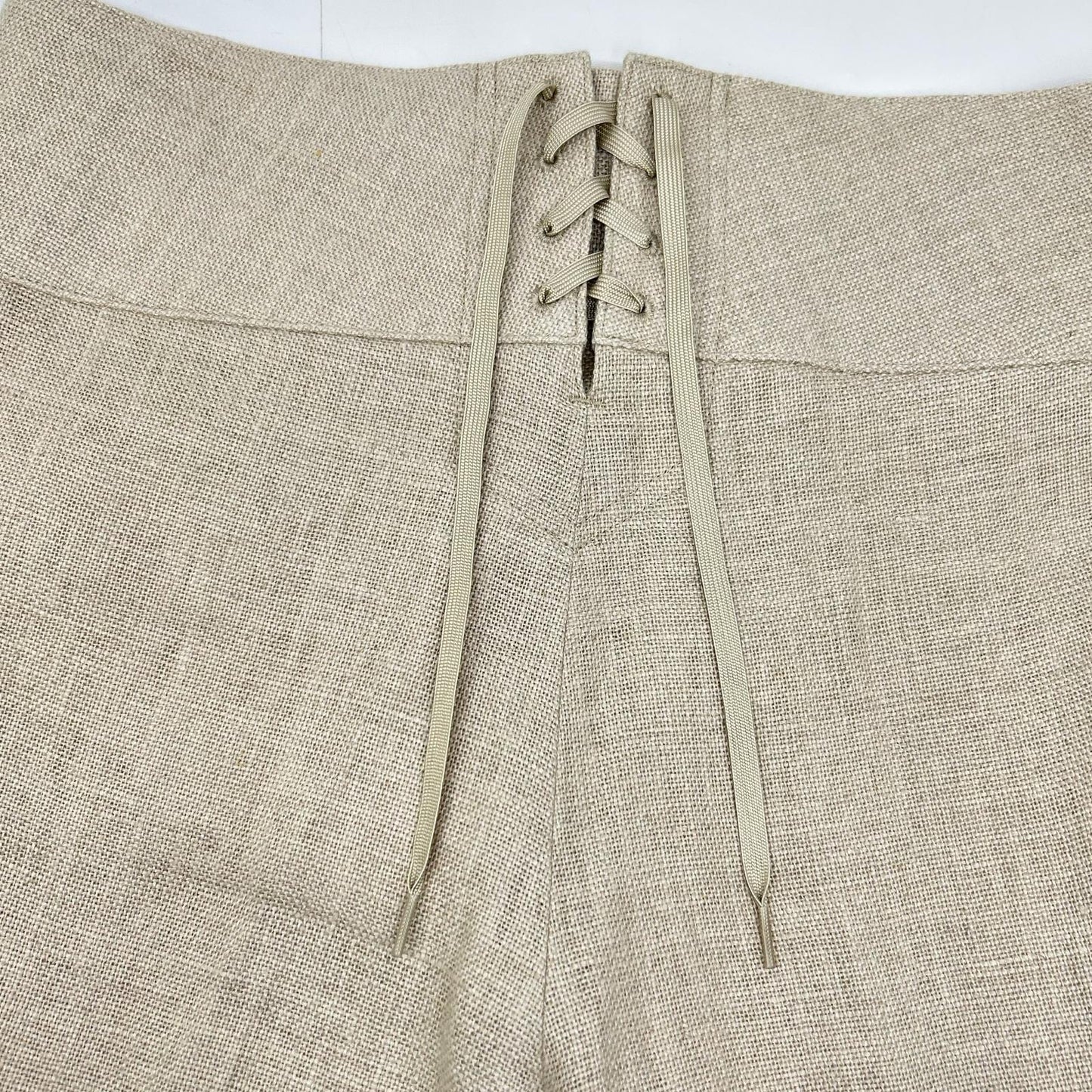 231-13242 06 Linen Marine Cropped Pants Bottoms 2 Ladies