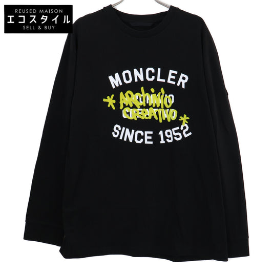 MONCLER 盟可睐 23年 T恤 LS Logo印花×天鹅绒 长袖T恤 上衣