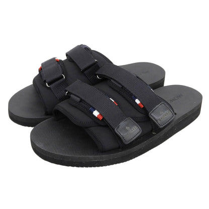 MONCLER モンクレール SLIDE WORKS トリコロール ベルクロ サンダル シューズ メンズ 黒 ブラック 43 シューズ