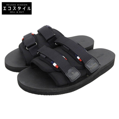 MONCLER モンクレール SLIDE WORKS トリコロール ベルクロ サンダル シューズ メンズ 黒 ブラック 43 シューズ