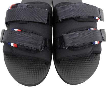 MONCLER モンクレール SLIDE WORKS トリコロール ベルクロ サンダル シューズ メンズ 黒 ブラック 43 シューズ