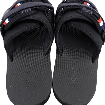 MONCLER モンクレール SLIDE WORKS トリコロール ベルクロ サンダル シューズ メンズ 黒 ブラック 43 シューズ