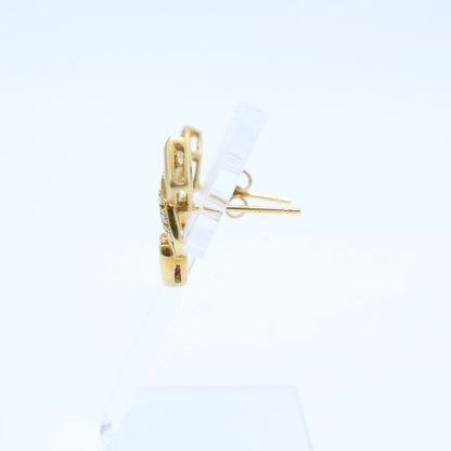 ジュエリーマキ ジュエリーマキ K18 R0.27 D0.04 ルビー＆ダイヤモンド 両耳 ピアス