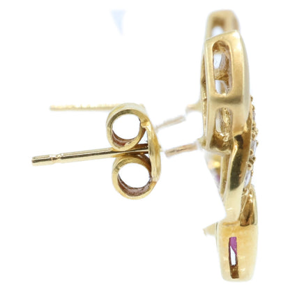 ジュエリーマキ ジュエリーマキ K18 R0.27 D0.04 ルビー＆ダイヤモンド 両耳 ピアス