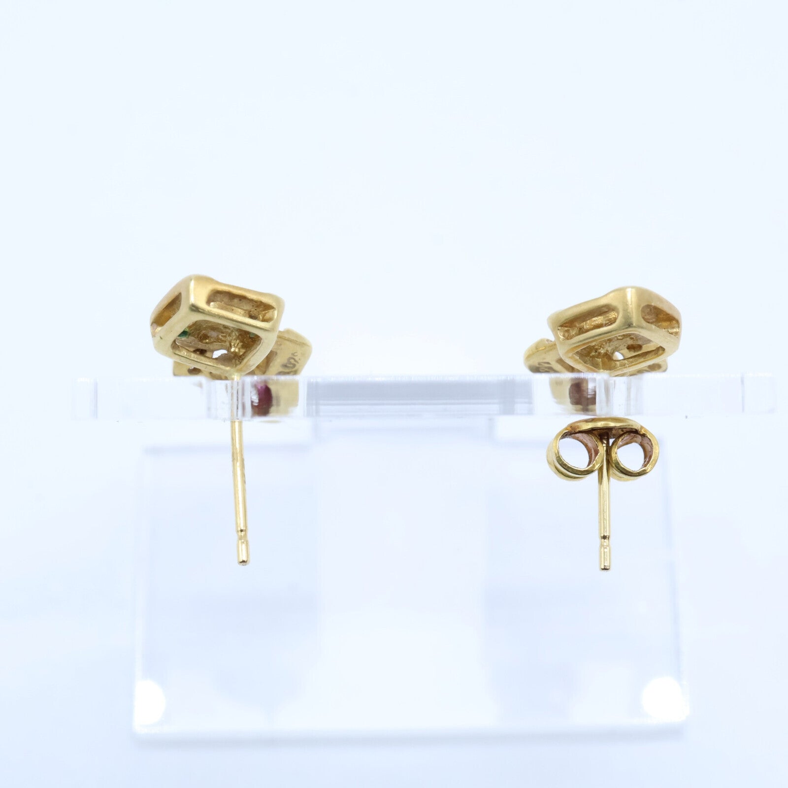 ジュエリーマキ ジュエリーマキ K18 R0.27 D0.04 ルビー＆ダイヤモンド 両耳 ピアス