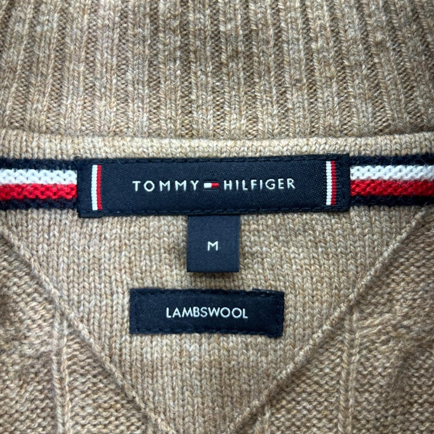 TOMMYHILFIGER トミーヒルフィガー MW40443 25年 ラムウールブレンドケーブルハーフジップセーター トップス