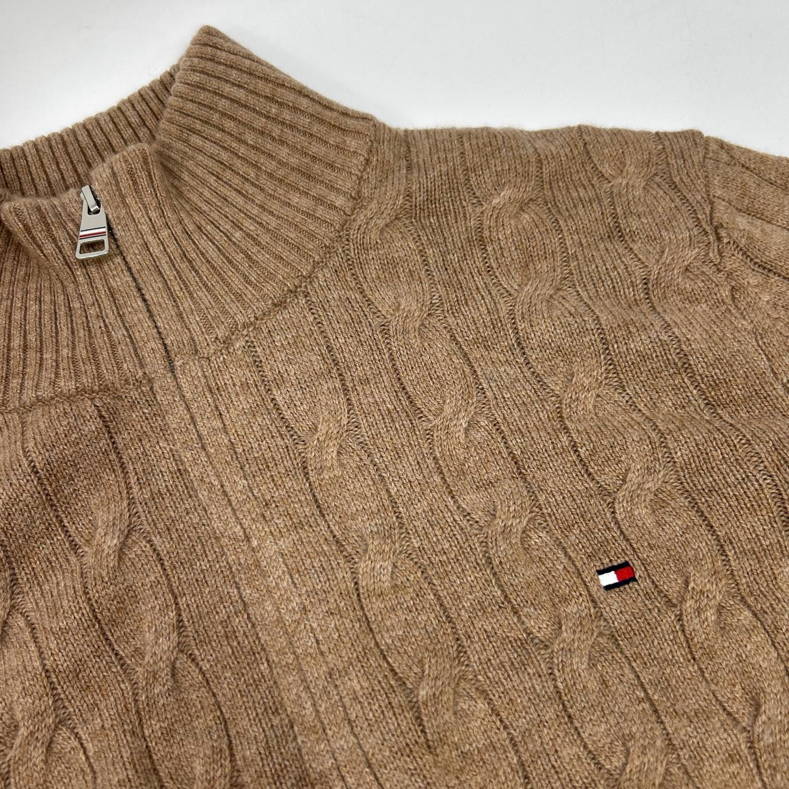 TOMMYHILFIGER トミーヒルフィガー MW40443 25年 ラムウールブレンドケーブルハーフジップセーター トップス