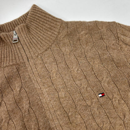 TOMMYHILFIGER トミーヒルフィガー MW40443 25年 ラムウールブレンドケーブルハーフジップセーター トップス