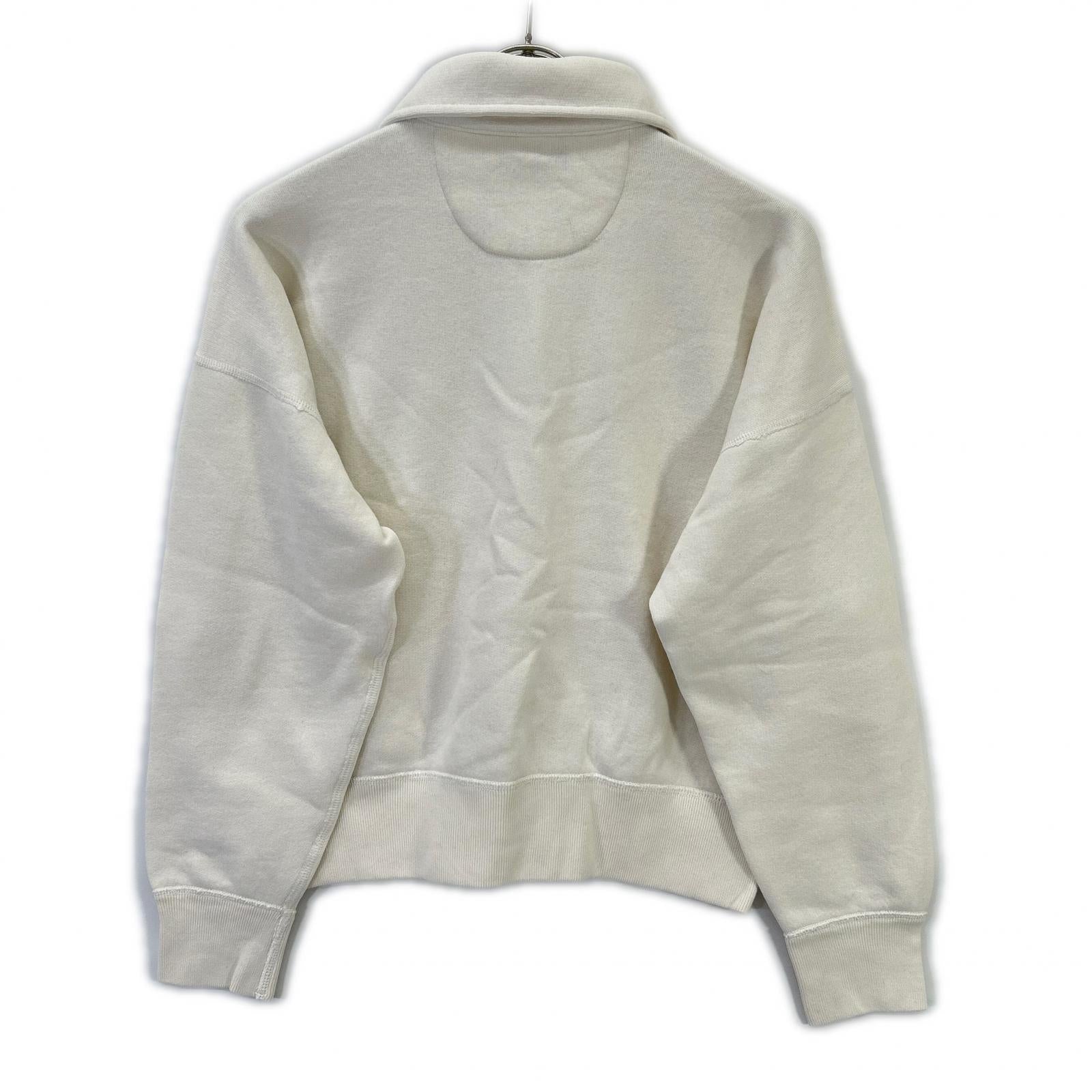 POLO RALPH LAUREN White Logo Fleece Quarter-Zip Top
