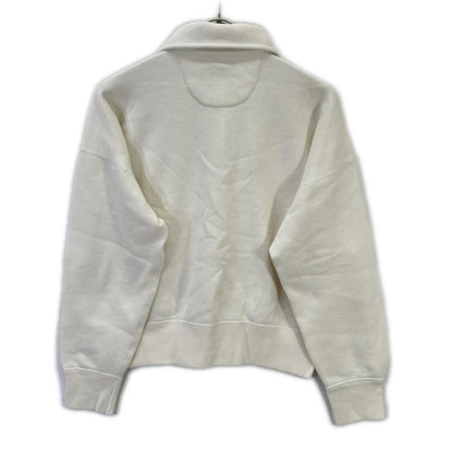 POLO RALPH LAUREN White Logo Fleece Quarter-Zip Top